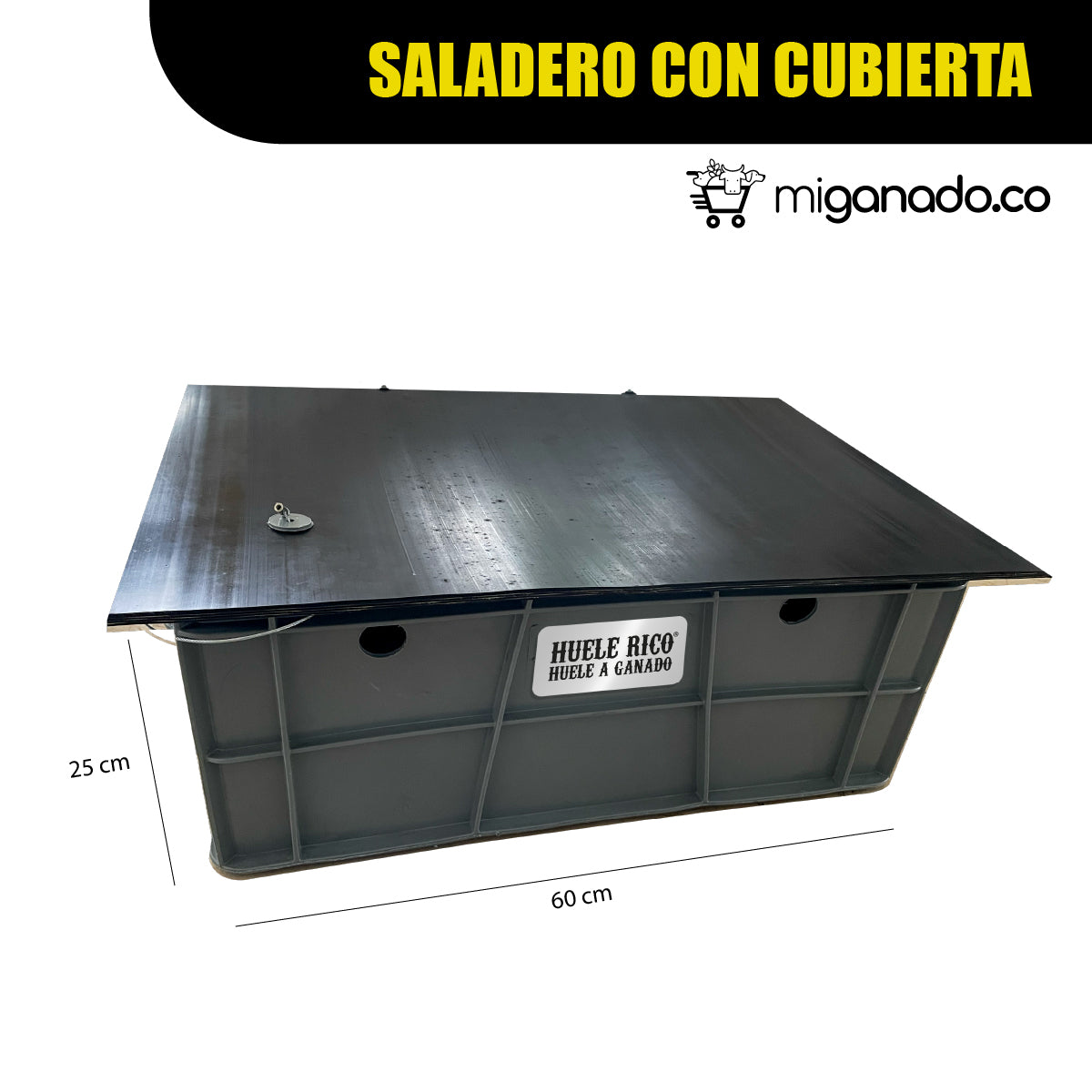 Saladero para ganado con cubierta