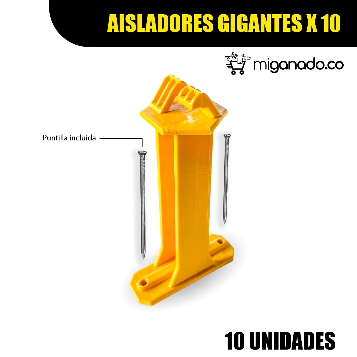 Aisladores gigantes (10 unidades)