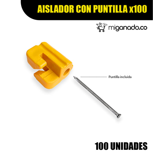 Aisladores con puntilla (100 unidades)