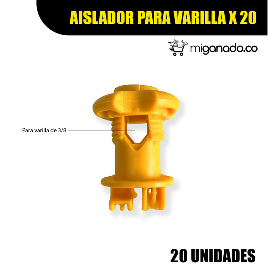 Aisladores para varilla (20 unidades)