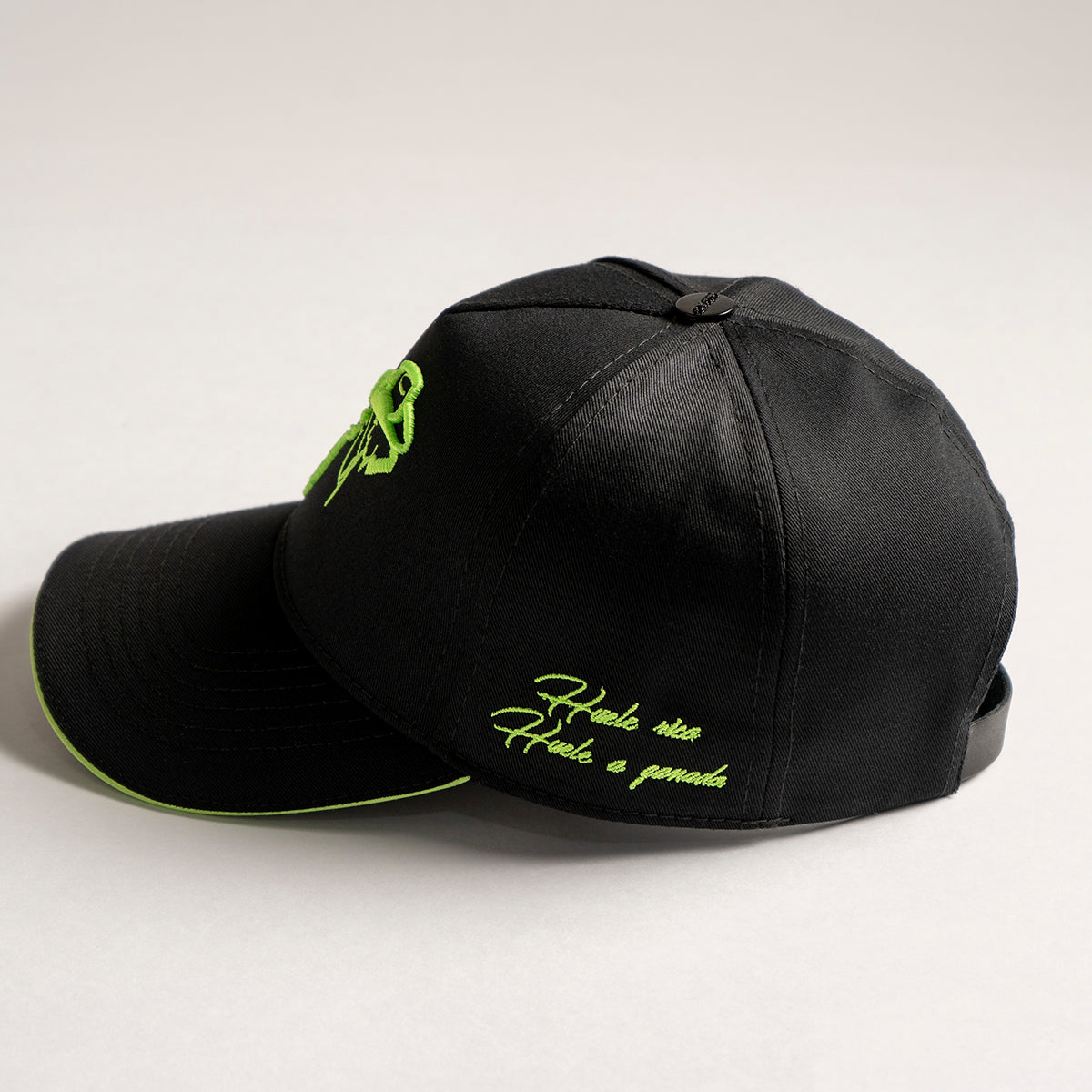 Gorra HRHG (negra y verde neon)