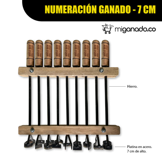 7 cm - Numeración para ganado