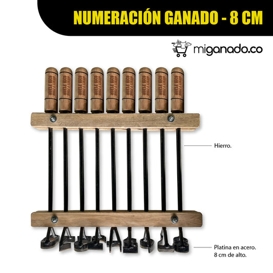 8 cm - Numeración para ganado