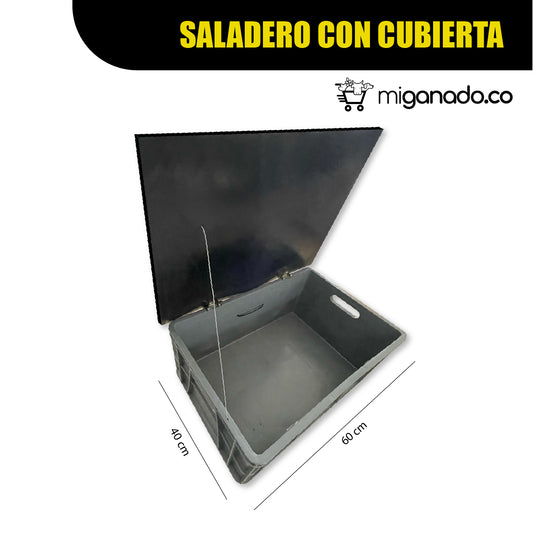 Saladero para ganado con cubierta